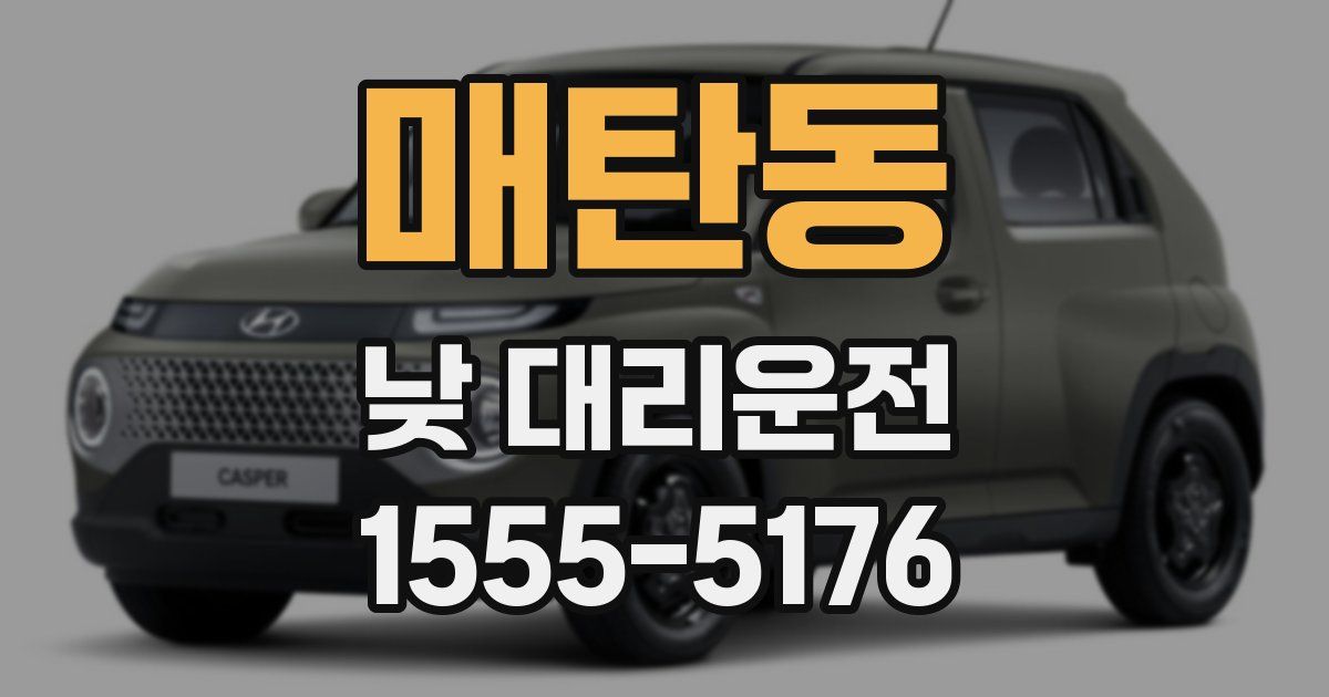 매탄동 낮 대리운전