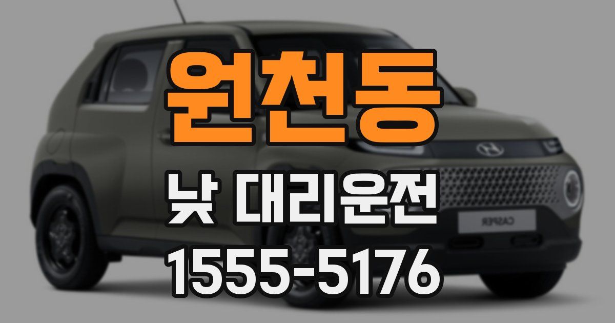원천동 낮 대리운전