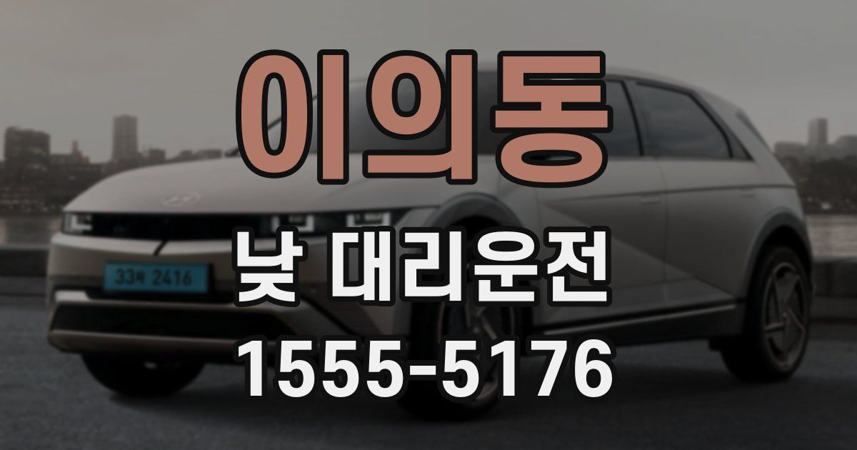 이의동 낮 대리운전