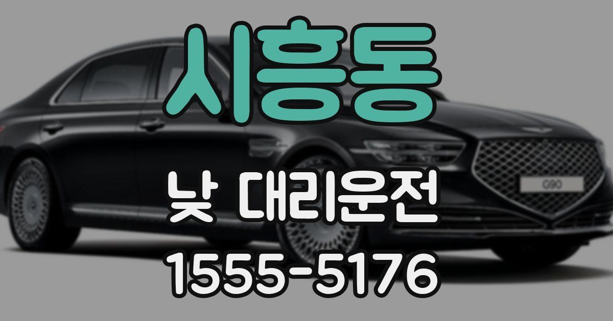 시흥동 낮 대리운전