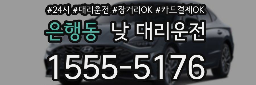 은행동 낮 대리운전