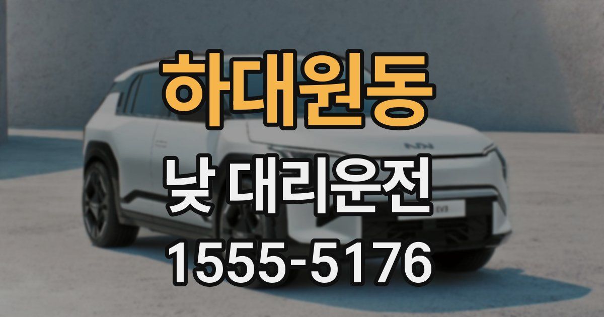 하대원동 낮 대리운전