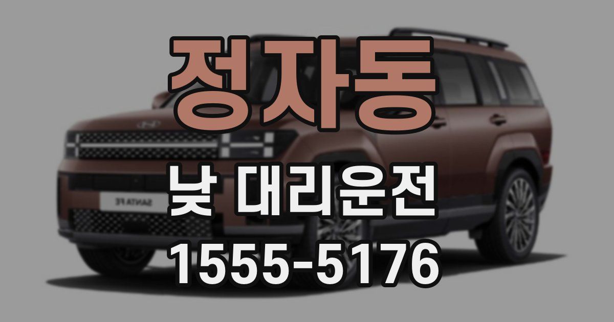 정자동 낮 대리운전