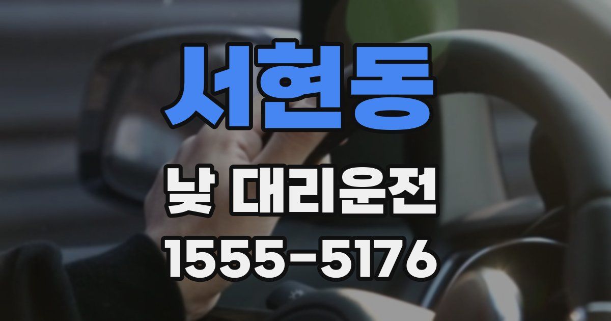서현동 낮 대리운전