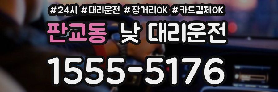 판교동 낮 대리운전