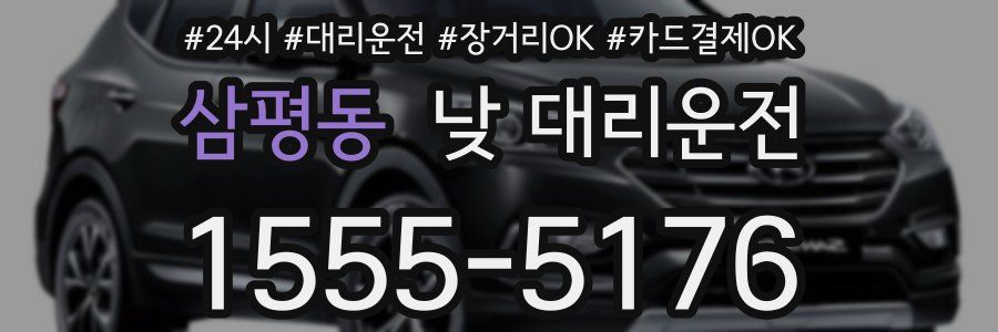 삼평동 낮 대리운전