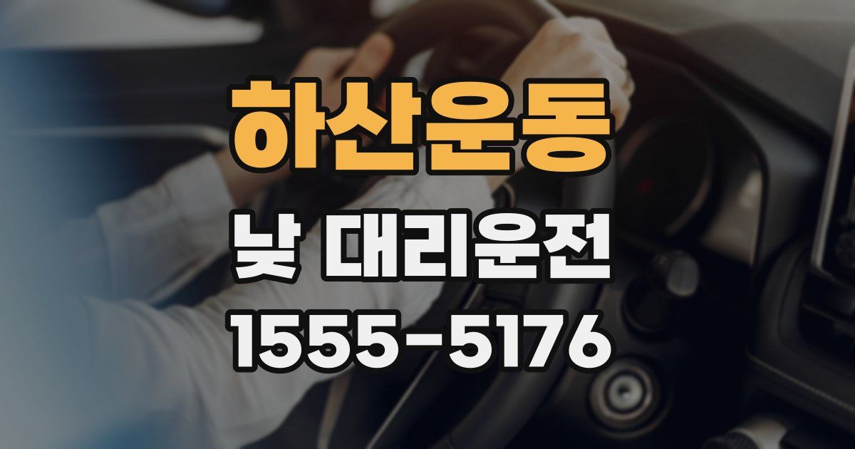 하산운동 낮 대리운전