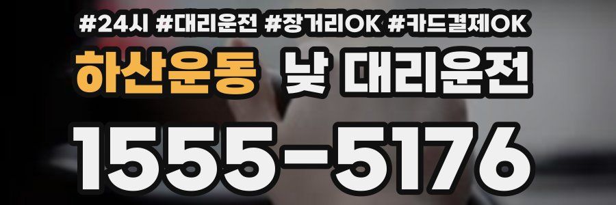 하산운동 낮 대리운전