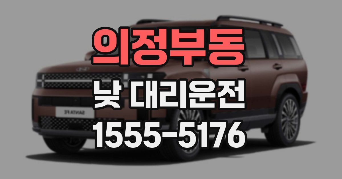 의정부동 낮 대리운전