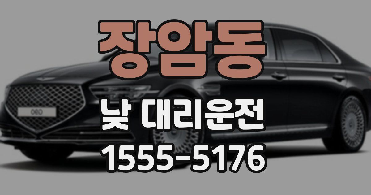 장암동 낮 대리운전