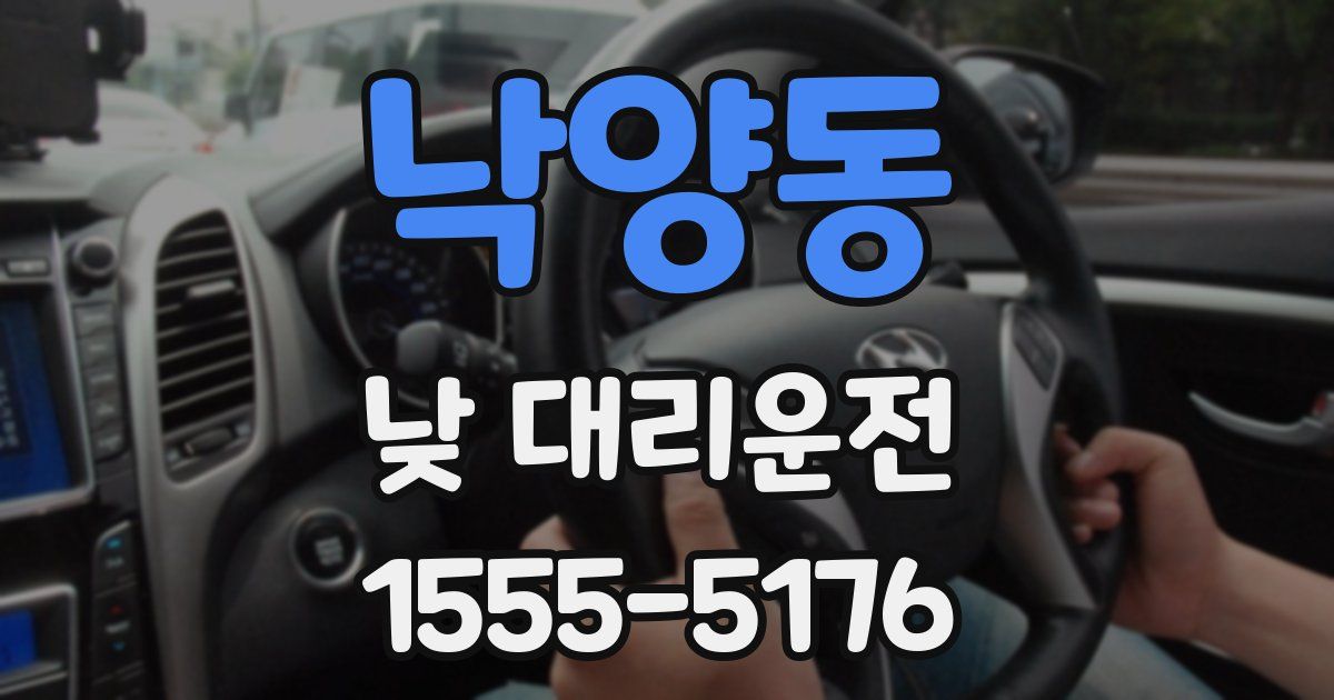 낙양동 낮 대리운전
