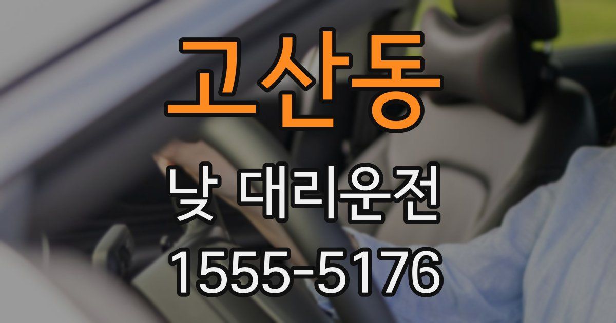 고산동 낮 대리운전