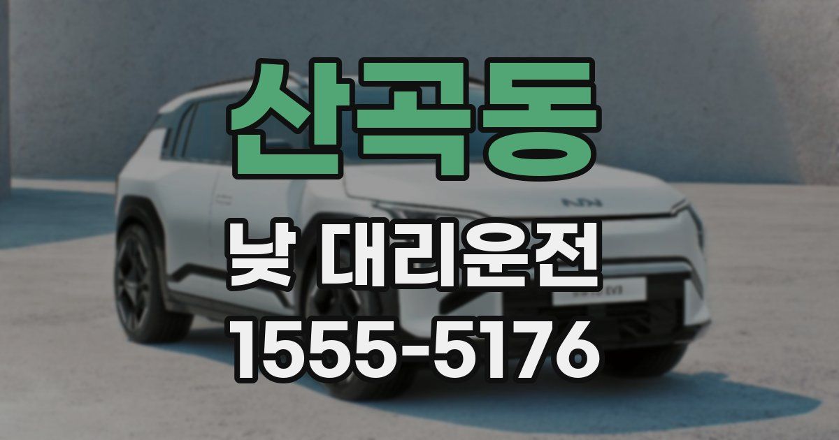 산곡동 낮 대리운전