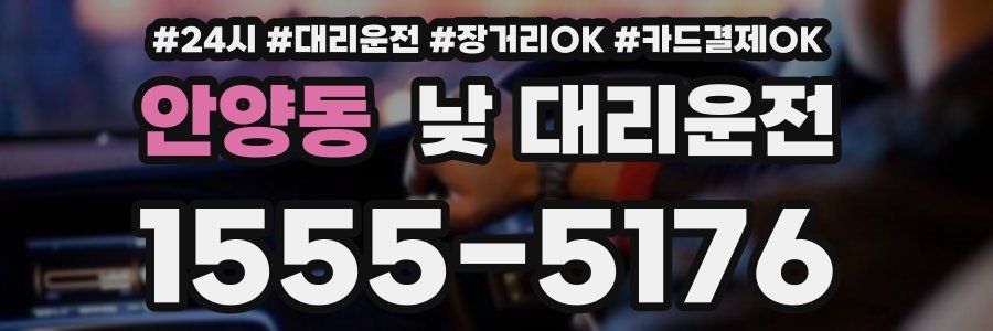 안양동 낮 대리운전
