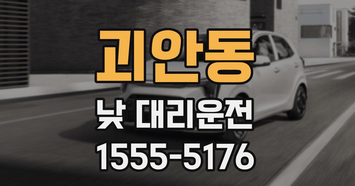 괴안동 낮 대리운전