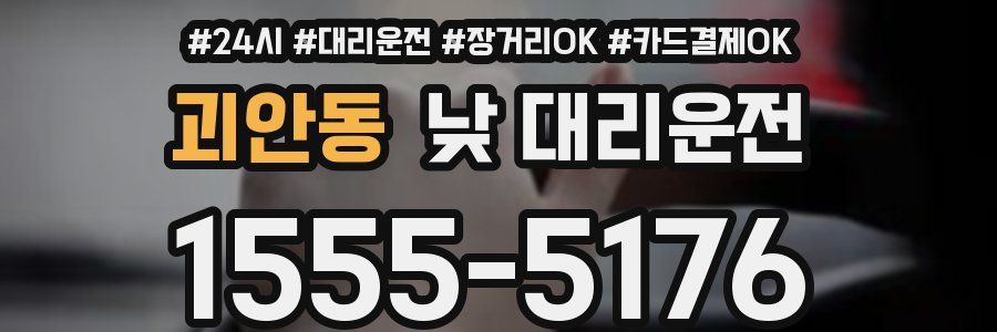 괴안동 낮 대리운전