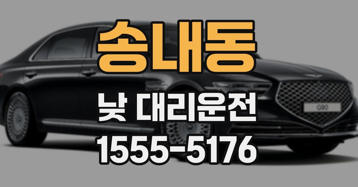 송내동 낮 대리운전