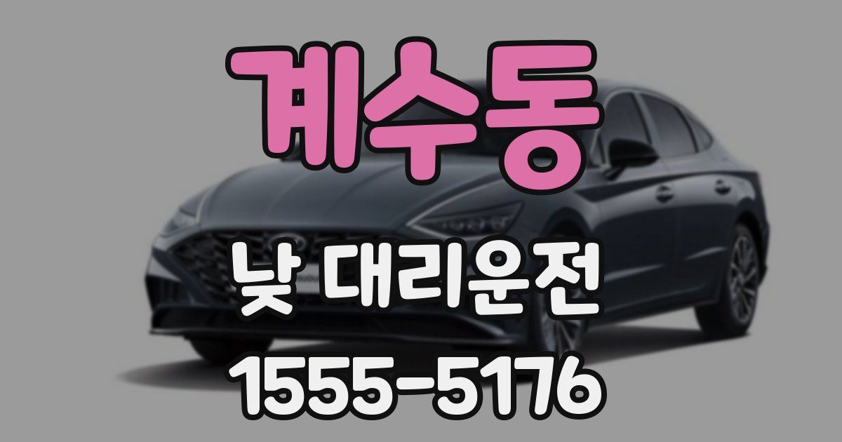 계수동 낮 대리운전