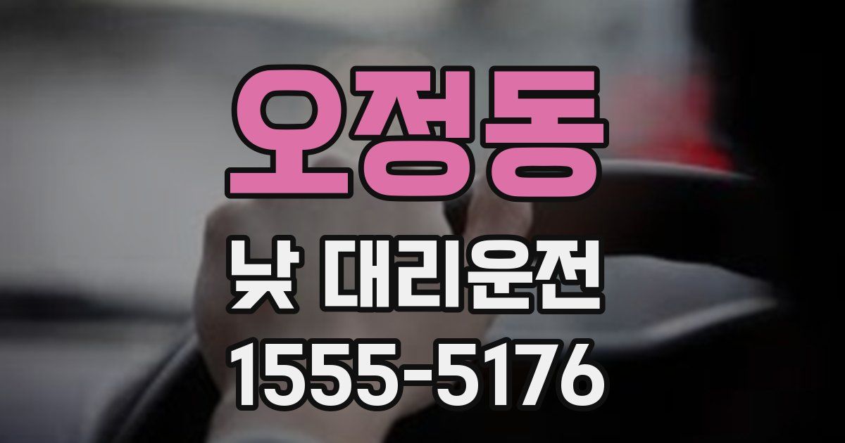 오정동 낮 대리운전