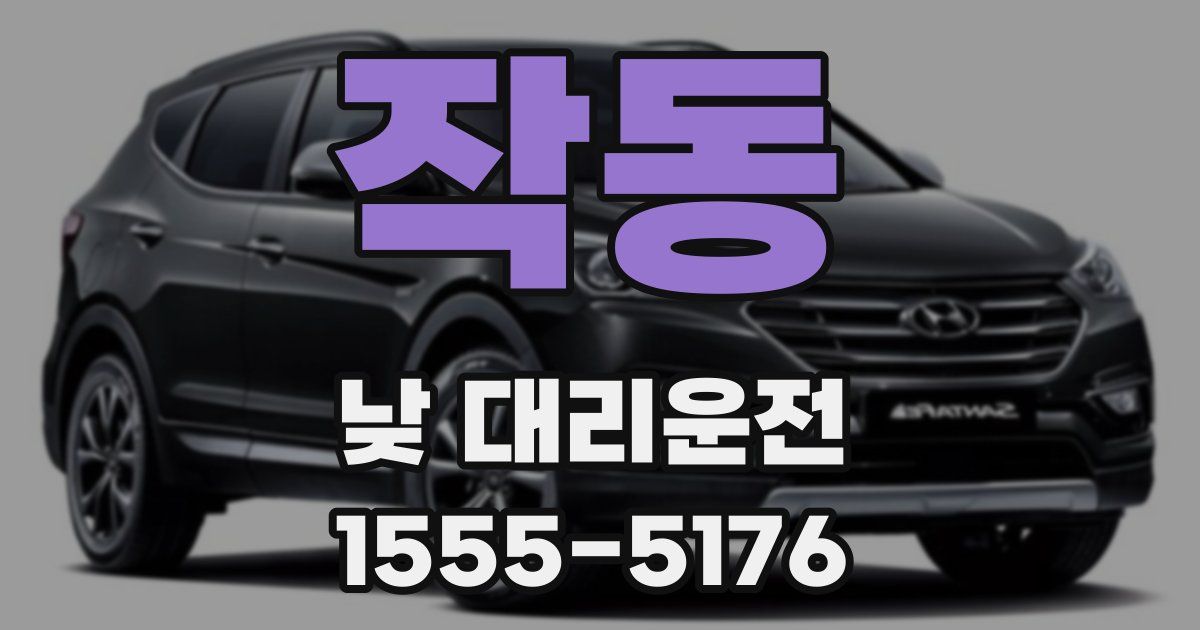 작동 낮 대리운전