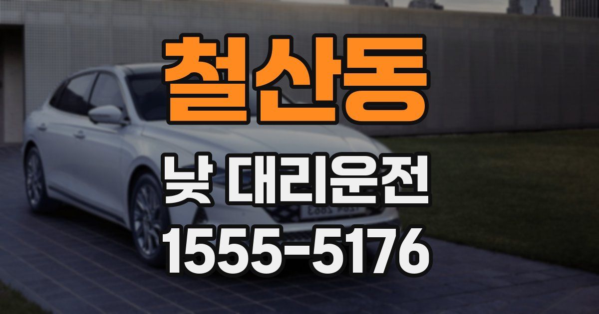 철산동 낮 대리운전