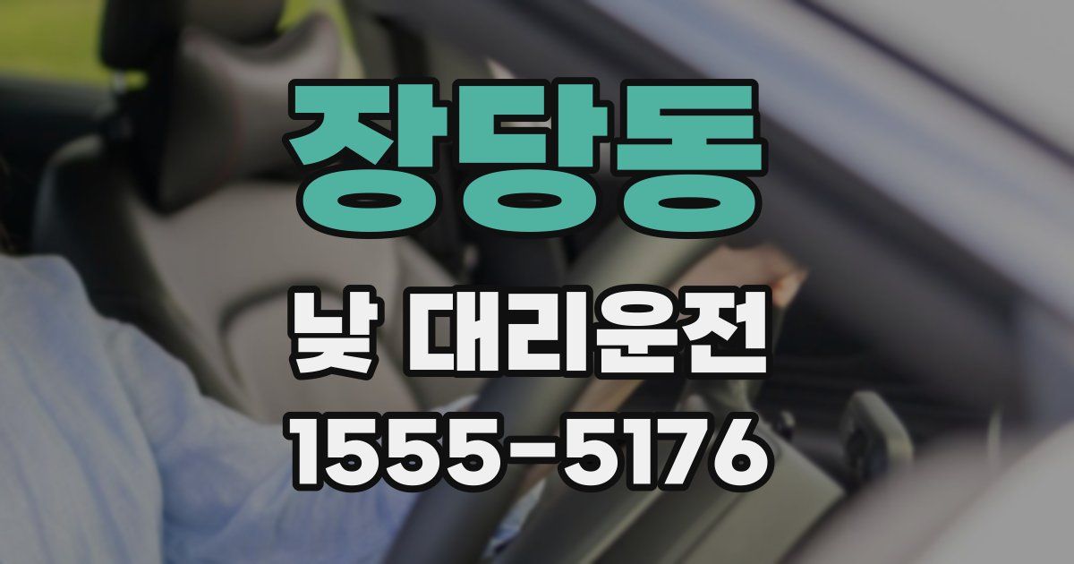 장당동 낮 대리운전