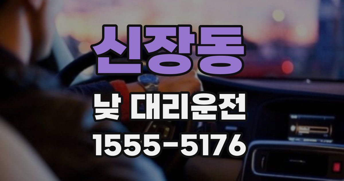 신장동 낮 대리운전