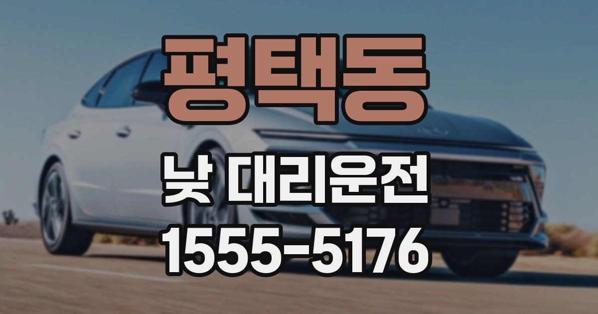 평택동 낮 대리운전