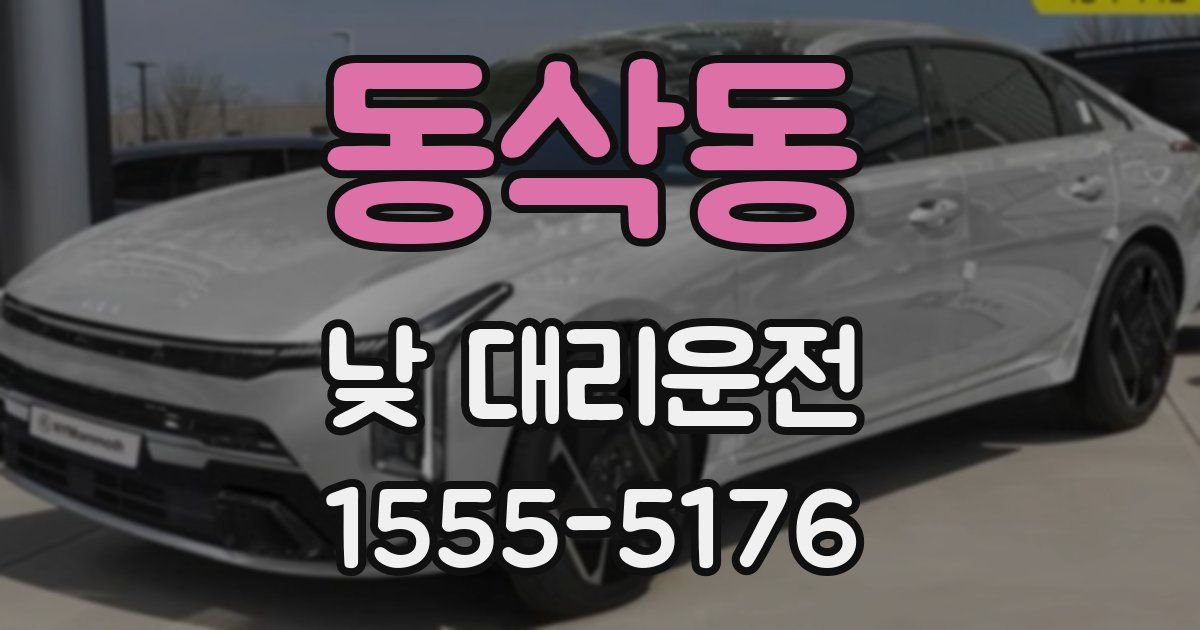 동삭동 낮 대리운전