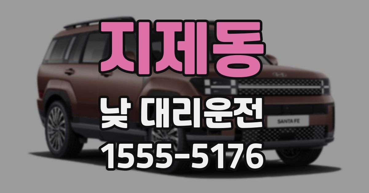 지제동 낮 대리운전