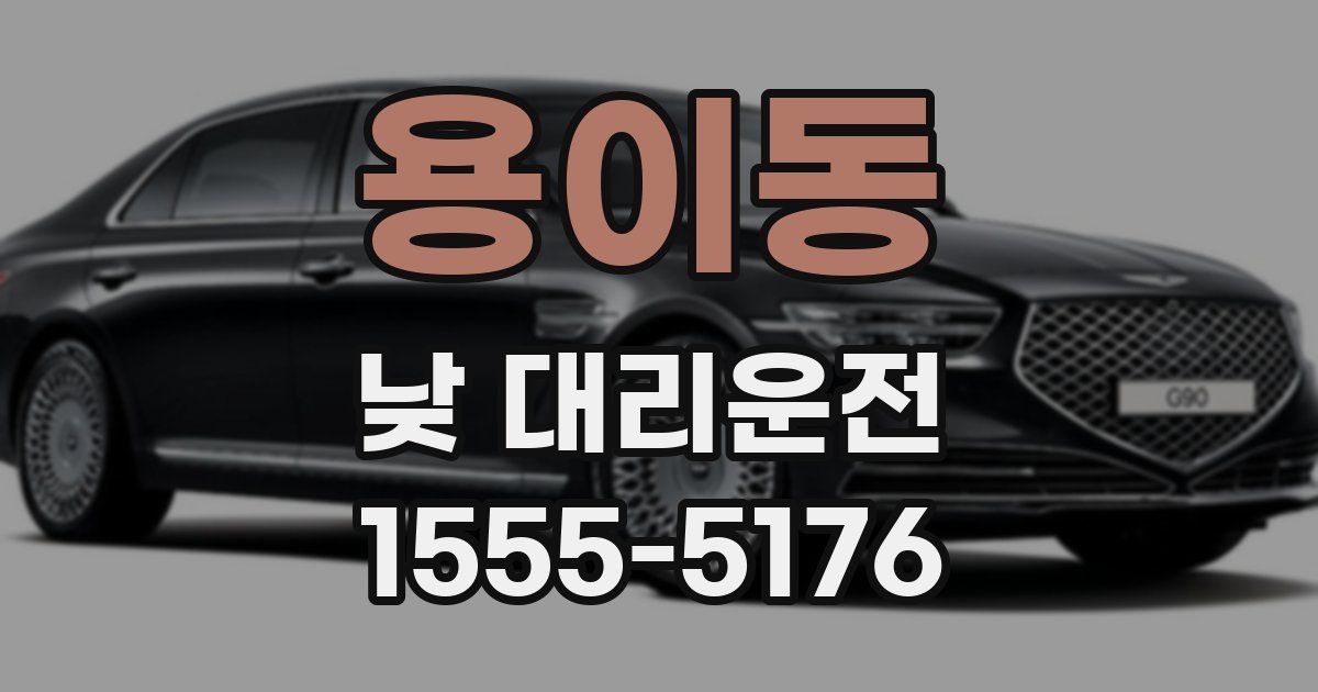 용이동 낮 대리운전
