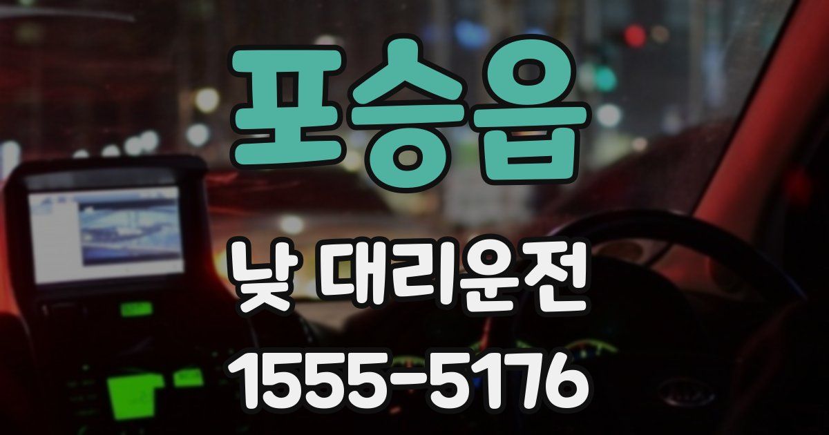 포승읍 낮 대리운전