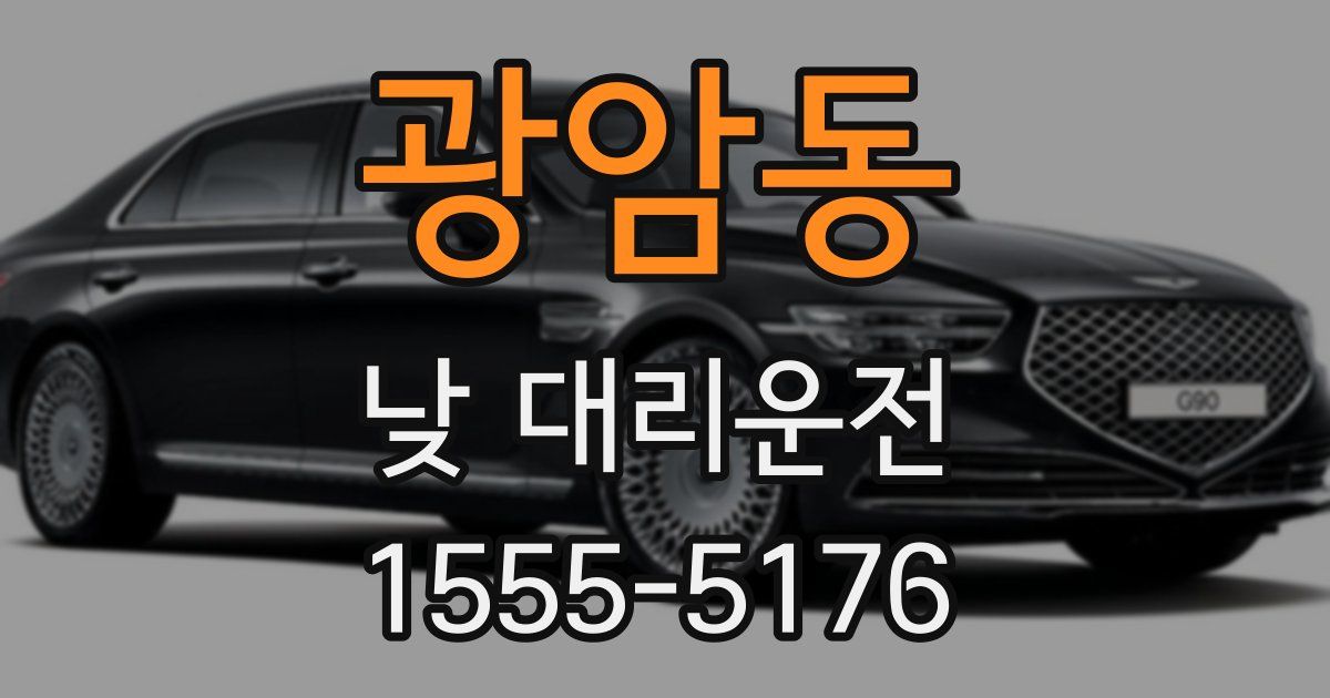 광암동 낮 대리운전