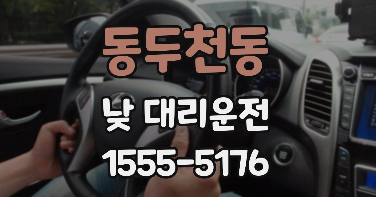 동두천동 낮 대리운전
