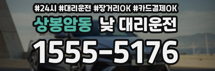 상봉암동 낮 대리운전