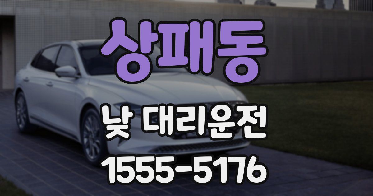 상패동 낮 대리운전