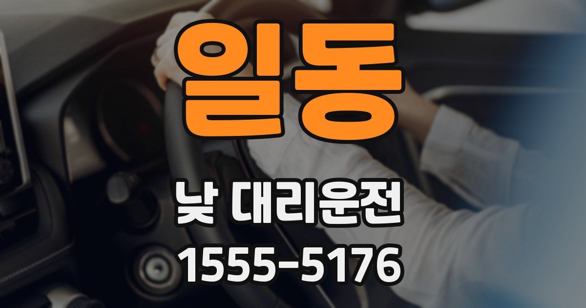 일동 낮 대리운전
