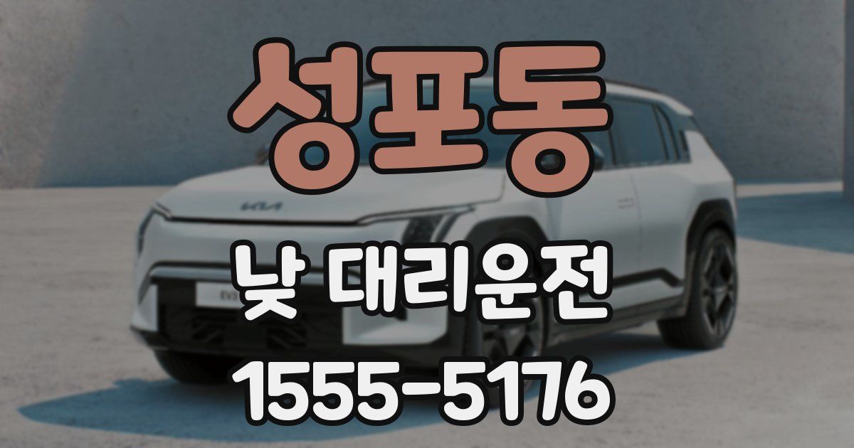 성포동 낮 대리운전