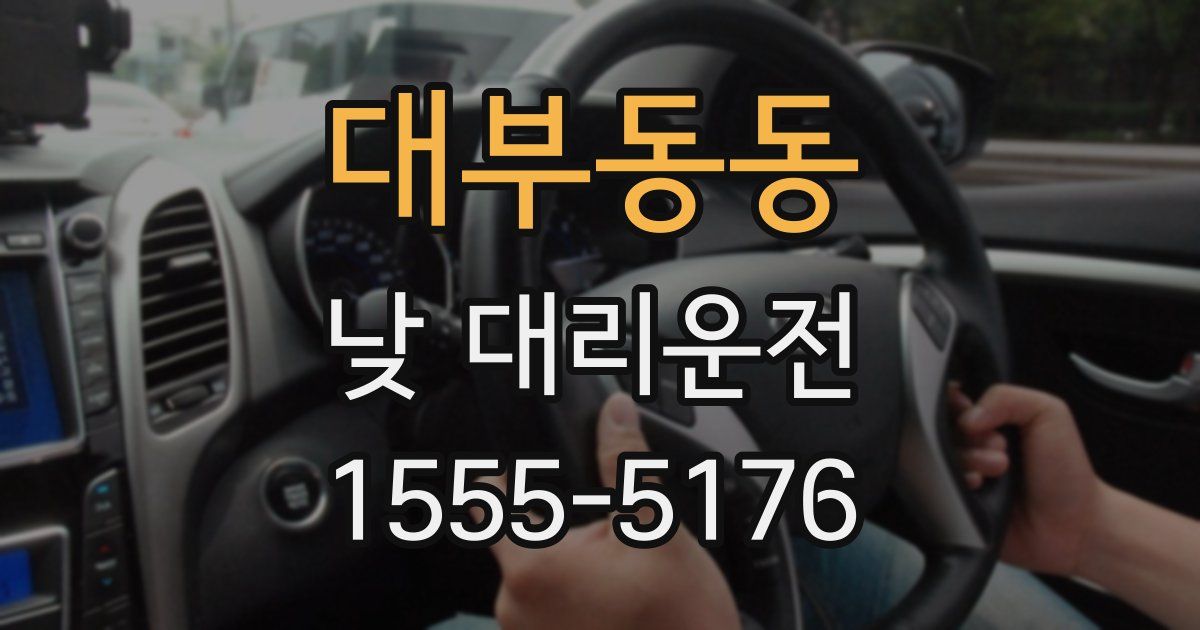 대부동동 낮 대리운전