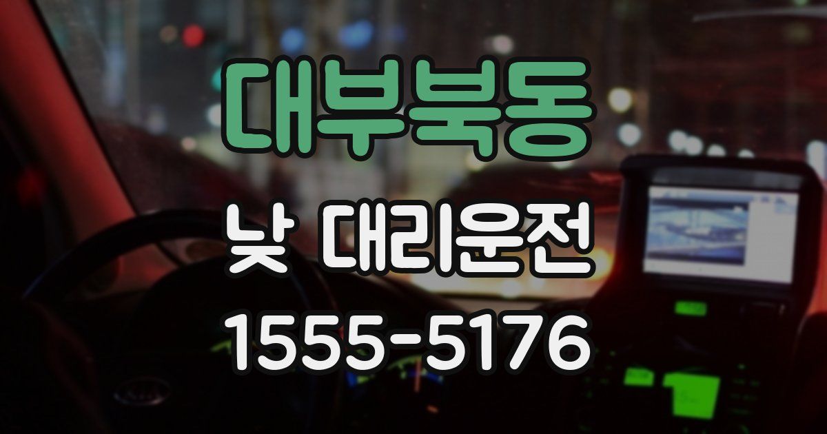 대부북동 낮 대리운전