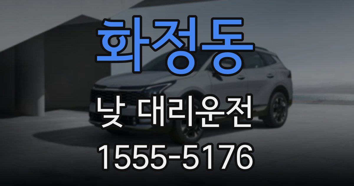 화정동 낮 대리운전