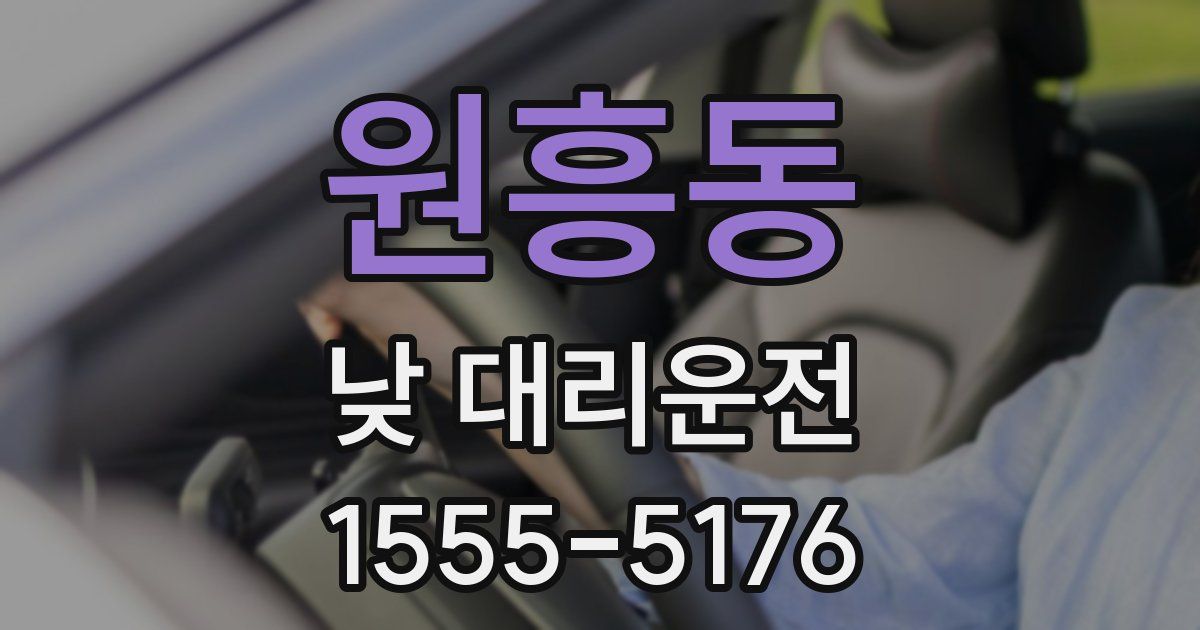 원흥동 낮 대리운전