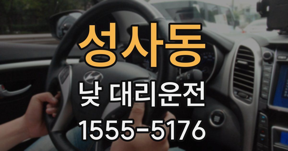 성사동 낮 대리운전