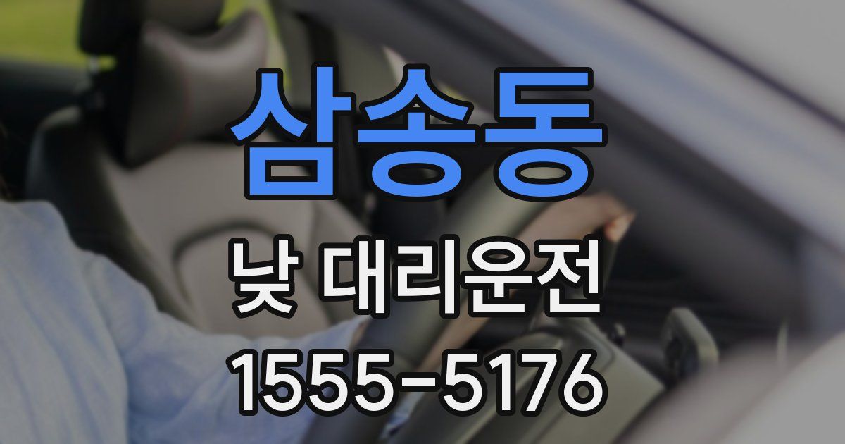 삼송동 낮 대리운전