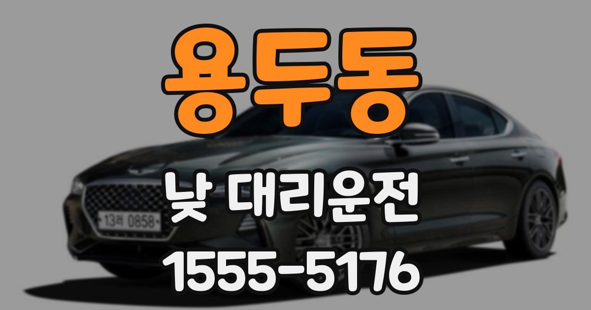용두동 낮 대리운전