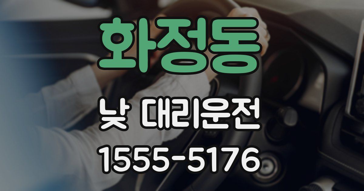 화정동 낮 대리운전
