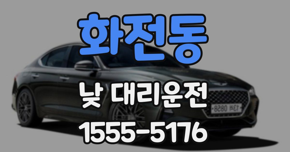 화전동 낮 대리운전