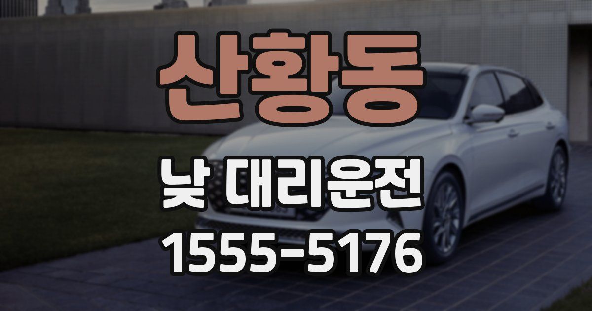 산황동 낮 대리운전