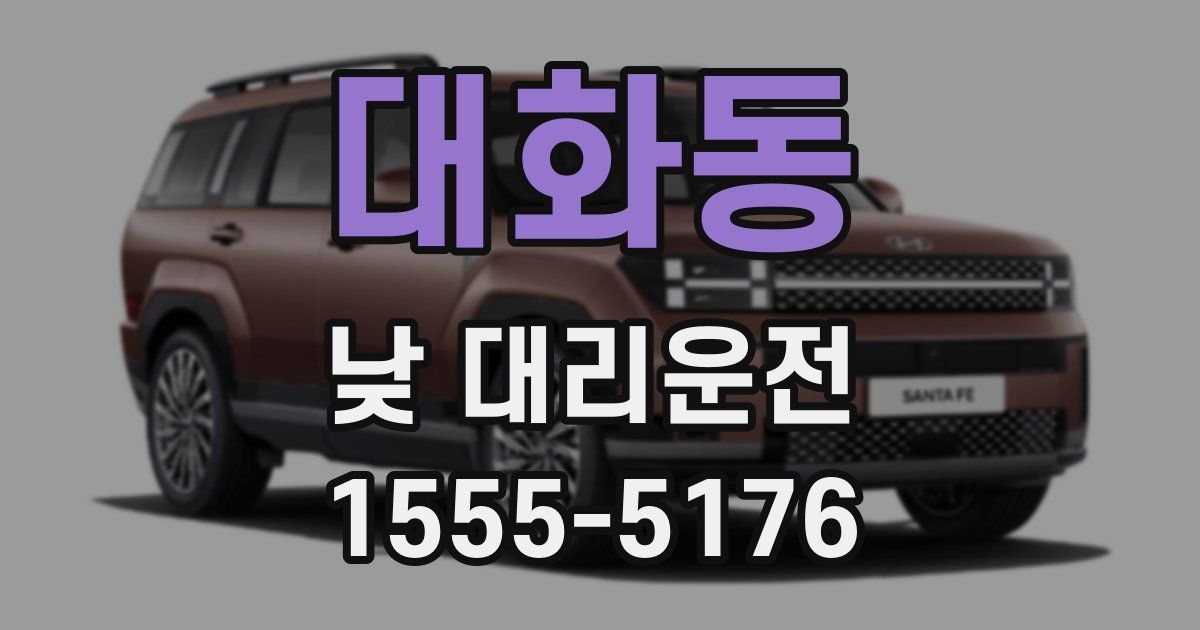대화동 낮 대리운전