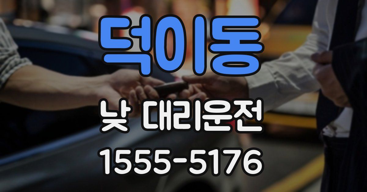 덕이동 낮 대리운전